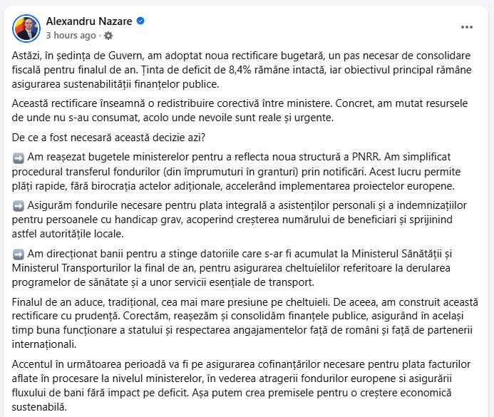 Alexandru Nazare Rectificare Bugetara Necesitate De Ce 002