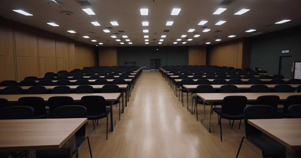 Sala de curs la Facultatea de Drept, unde magistrații pensionari predau studenților, București, noiembrie 2025