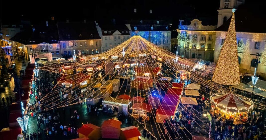 Program Targuri Craciun Romania 2025 001 Târgul de Crăciun din Craiova iluminat cu mii de beculețe, atracție turistică majoră în clasamentul European Best Destinations 2025