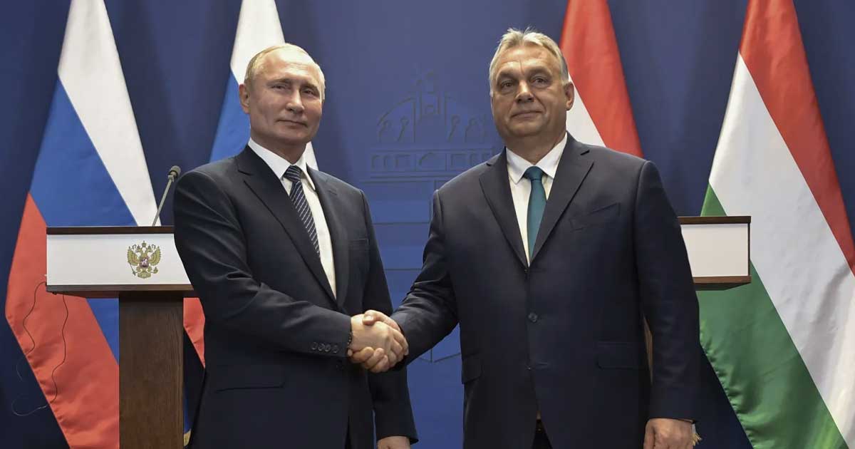 Viktor Orban și Vladimir Putin la întâlnirea de la Kremlin discutând despre aprovizionarea energetică a Ungariei, noiembrie 2025