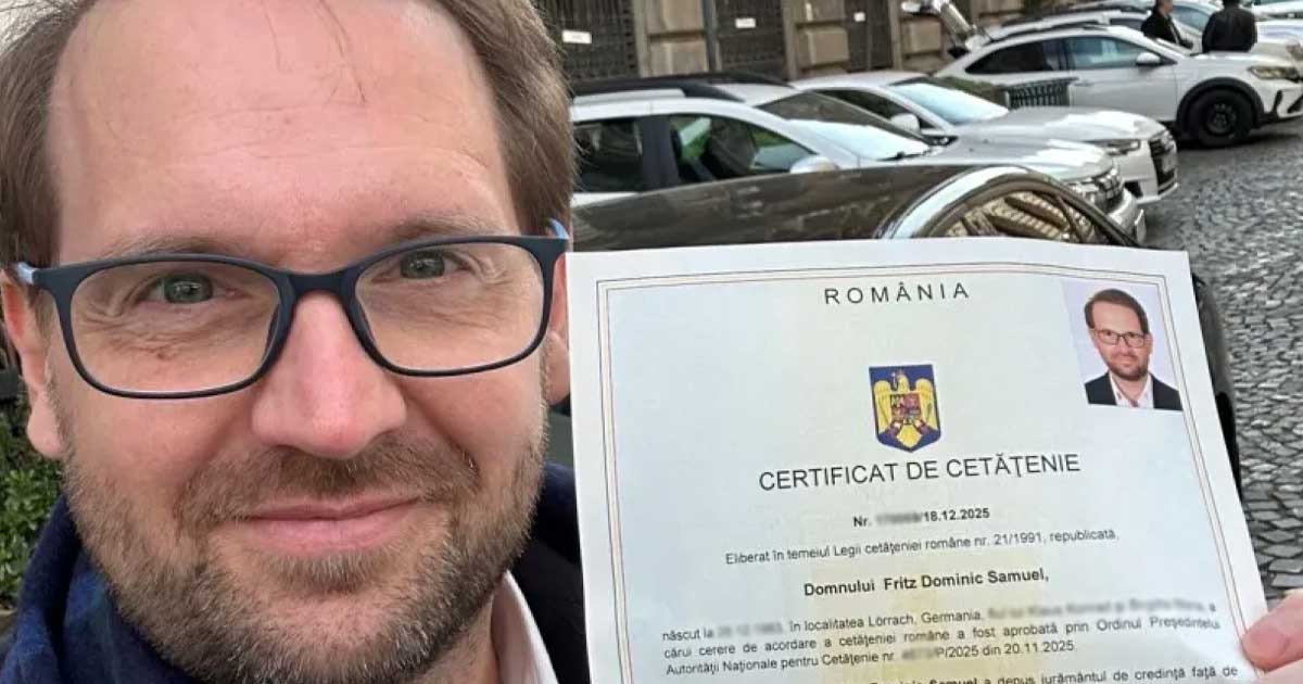 Dominic Fritz A Devenit Cetatean Roman Cu Acte In Regula 140872