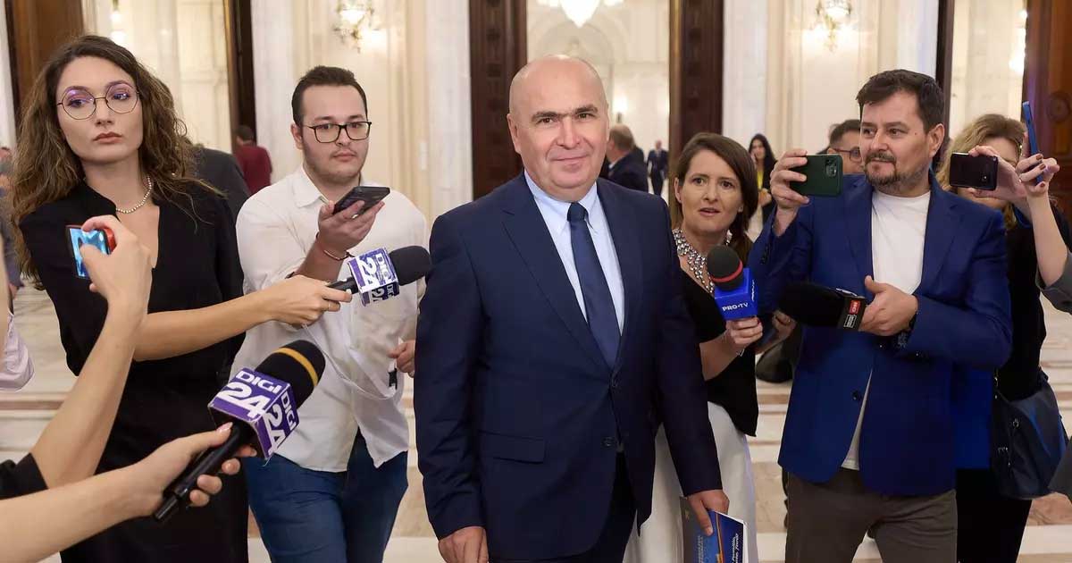 Ilie Bolojan în Parlament la dezbaterea moțiunii de cenzură împotriva Guvernului său, 15 decembrie 2025