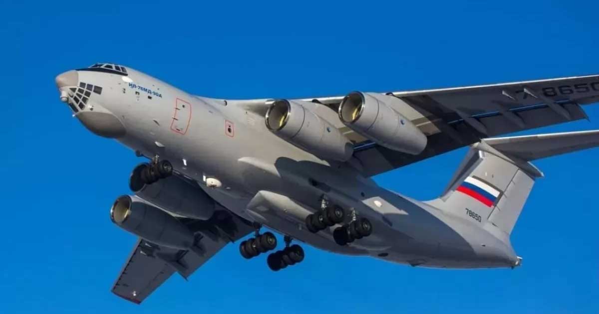 Avion rusesc Il-76 în timpul unui zbor, similar celui prăbușit în Sudan în decembrie 2025
