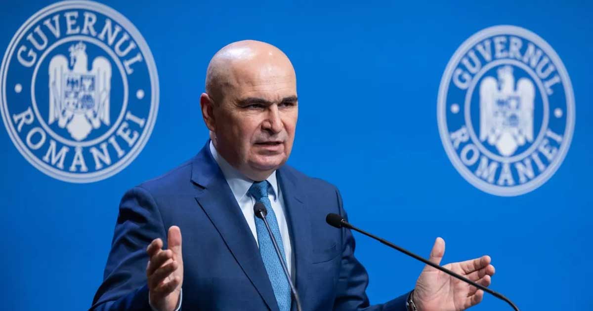 Premierul Ilie Bolojan discutând despre acordul comercial UE-Mercosur în cadrul conferinței de presă, ianuarie 2026