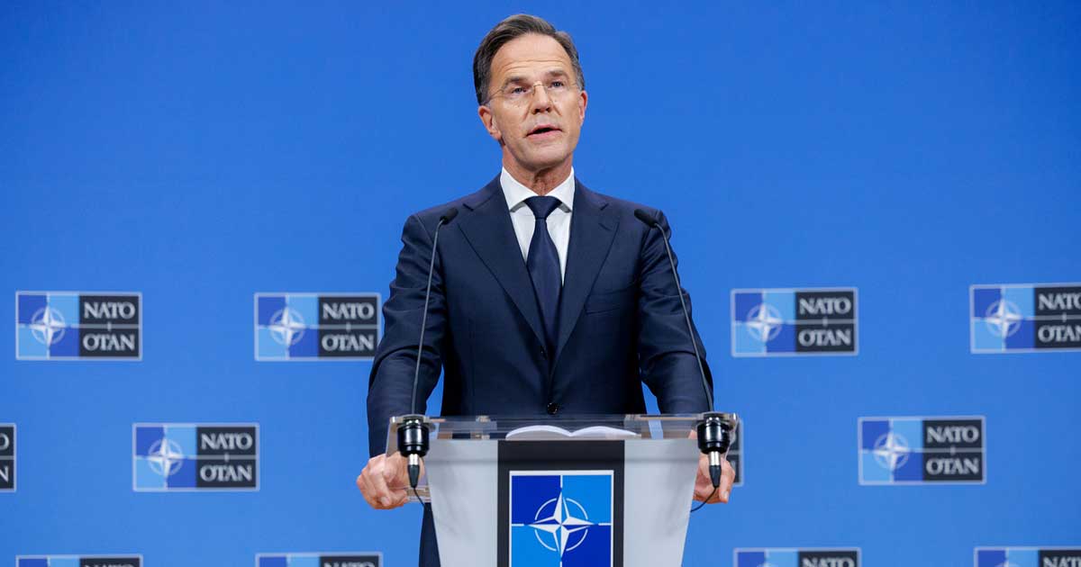 Mark Rutte, secretarul general al NATO, în timpul discursului din fața Comisiei pentru Securitate și Apărare a Parlamentului European la Bruxelles, ianuarie 2026