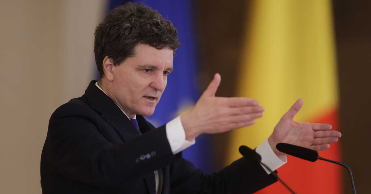 Președintele Nicușor Dan la o conferință de presă despre programul SAFE și finanțarea europeană pentru apărare, București, ianuarie 2026