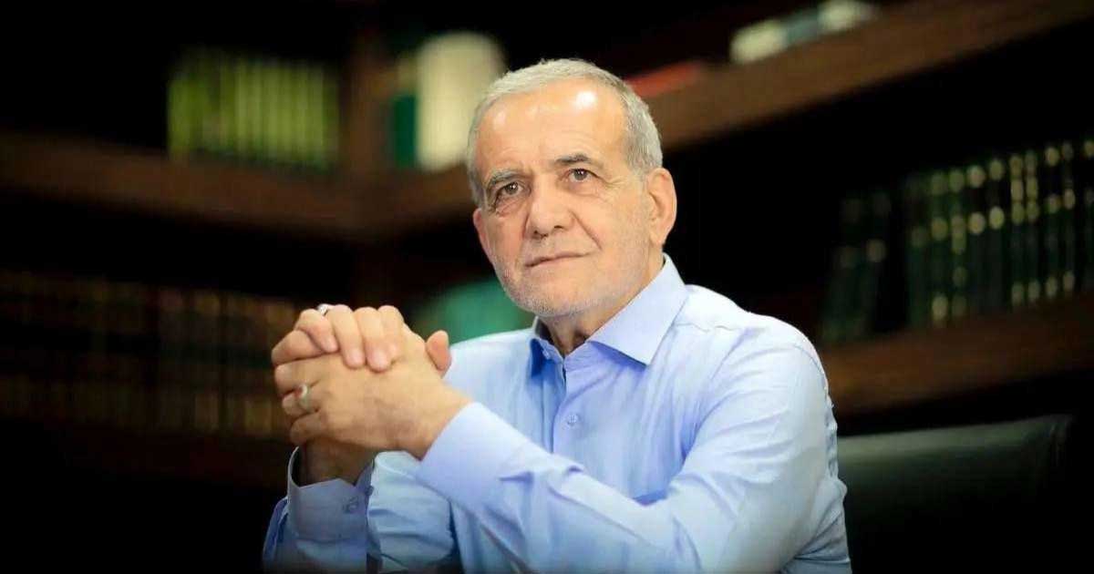 Președintele Iranului Masoud Pezeshkian în timpul interviului la televiziunea de stat iraniană, ianuarie 2026