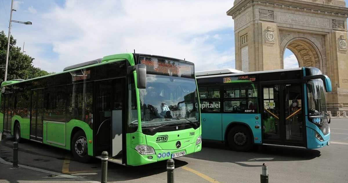 Autobuz STB pe străzile Capitalei, ianuarie 2026, în contextul anunțului privind majorarea tarifelor de transport public