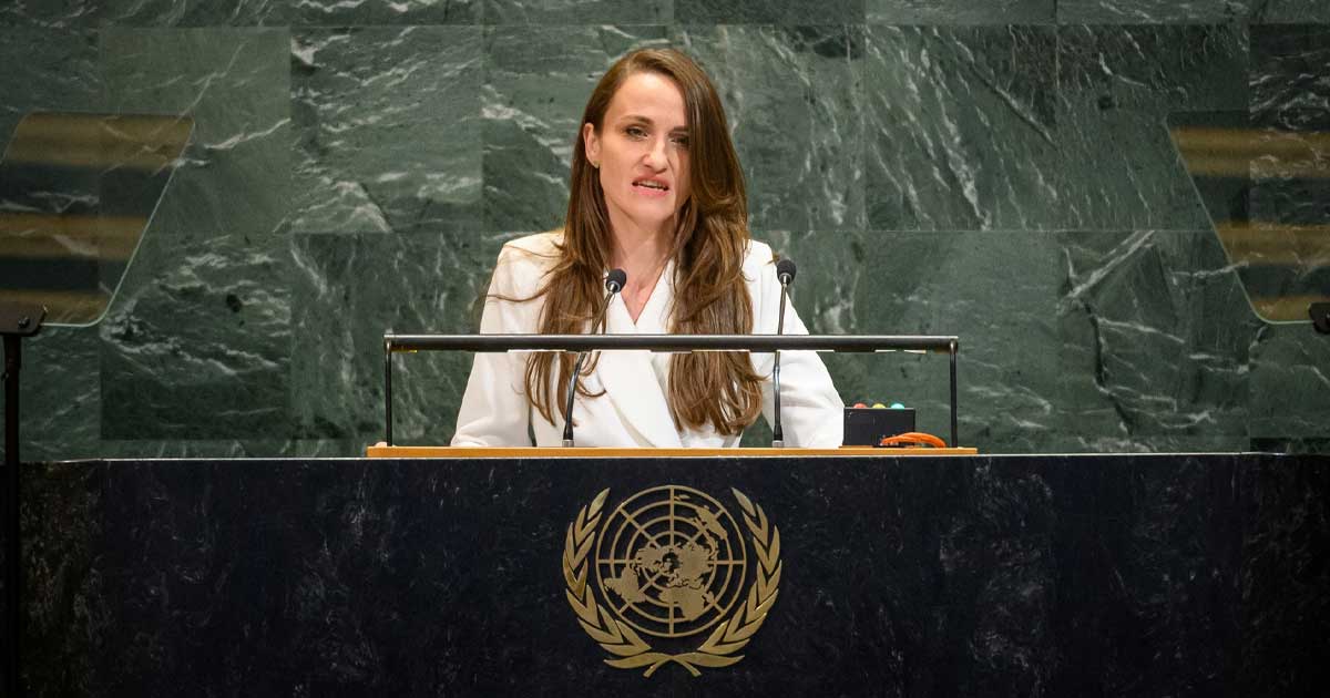 Oana Țoiu, ministrul Afacerilor Externe al României, anunță mandatul de președinte ONU din ianuarie 2026