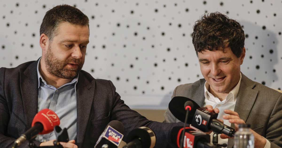 Ciprian Ciucu prezintă situația financiară critică a Primăriei București la conferința de presă de după preluarea mandatului, ianuarie 2026