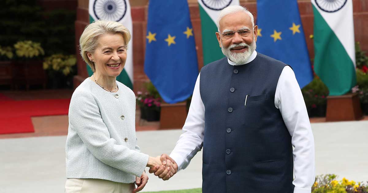 Ursula von der Leyen și Antonio Costa la parada Zilei Republicii Indiei, New Delhi, 26 ianuarie 2026