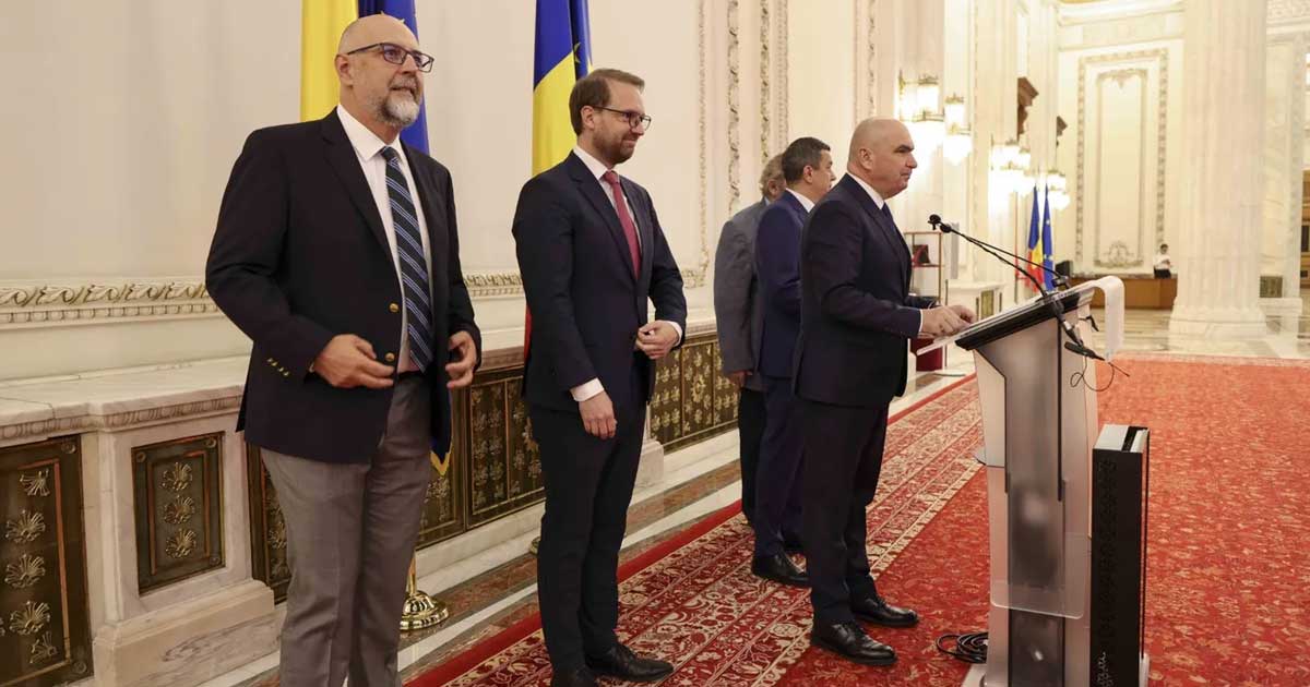 Ședință a coaliției de guvernare la Palatul Victoria pentru discutarea reformei administrației și măsurilor de relansare economică, București, februarie 2026