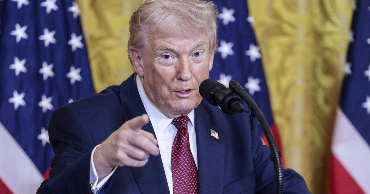 Donald Trump la conferința de presă în care a prezentat „Consiliul Păcii