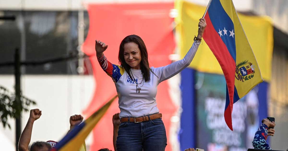divergente intre sua si lidera opozitiei din venezuela mar a corina machado 929745 María Corina Machado, lidera opoziției venezuelene, la conferința de presă din Washington unde a discutat despre viitorul democratic al Venezuelei, februarie 2026