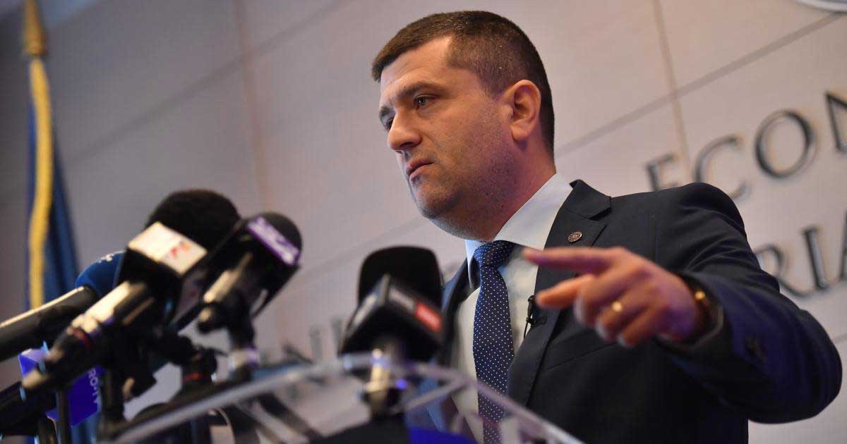 Radu Miruță, ministrul Apărării din România, la conferință de presă privind bugetul armatei, februarie 2026