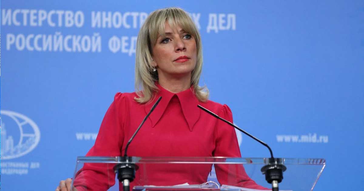 Maria Zaharova la conferința de presă a Ministerului rus de Externe, Moscova, februarie 2026, caz otrăvire Navalnîi