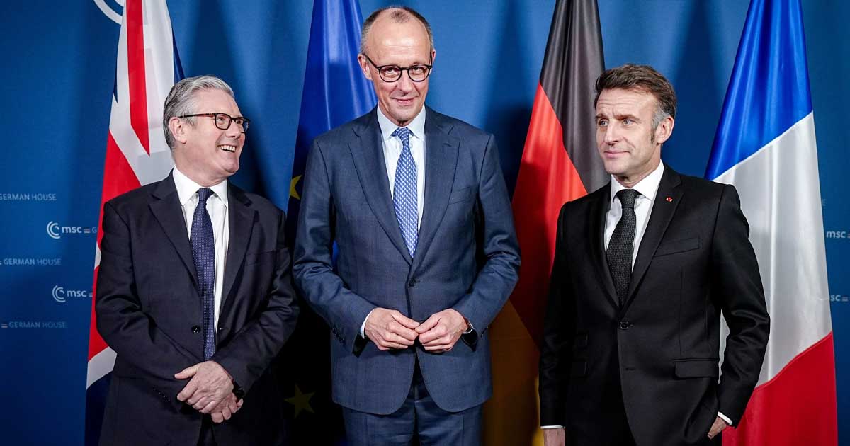 Liderii grupului E3 - Germania, Franța și Marea Britanie - în consultări despre răspunsul la atacurile iraniene din Orientul Mijlociu, martie 2026