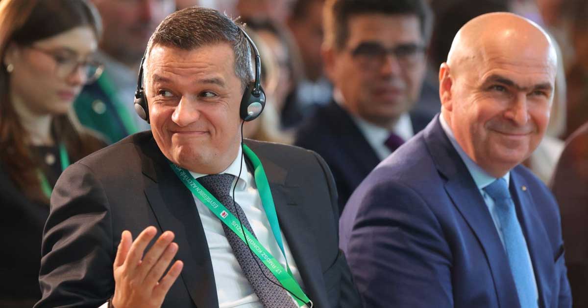 Premierul Ilie Bolojan și Sorin Grindeanu la ședință de coaliție, Palatul Victoria București, 2026