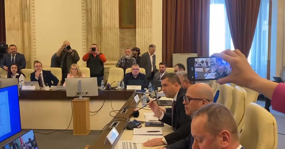 Ministrul Apărării Radu Miruță la audierile bugetului MApN în Parlamentul României, martie 2026