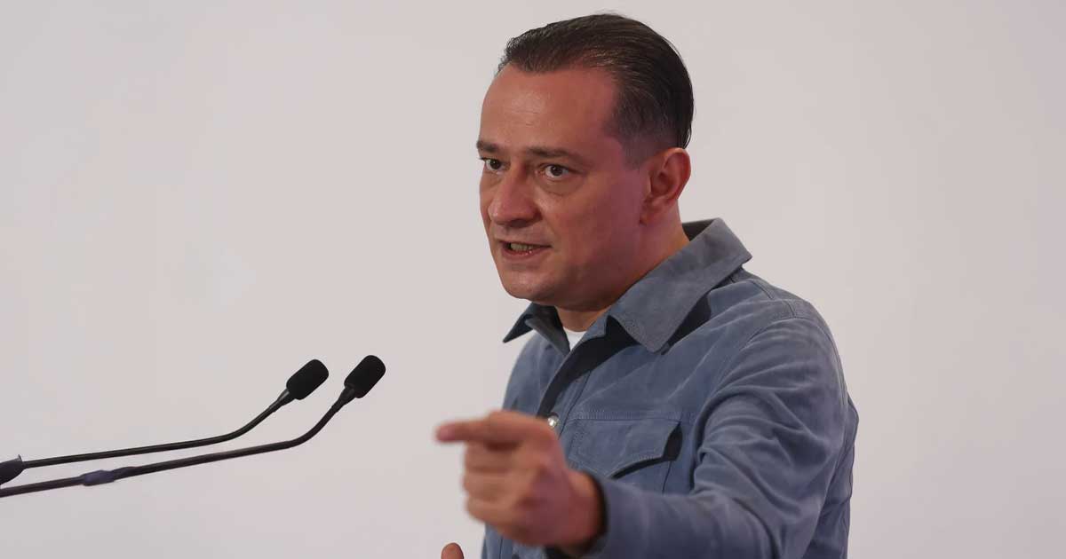Daniel Băluță, președintele PSD București, în timpul unei declarații de presă despre conflictul cu primarul Capitalei Ciprian Ciucu, martie 2026