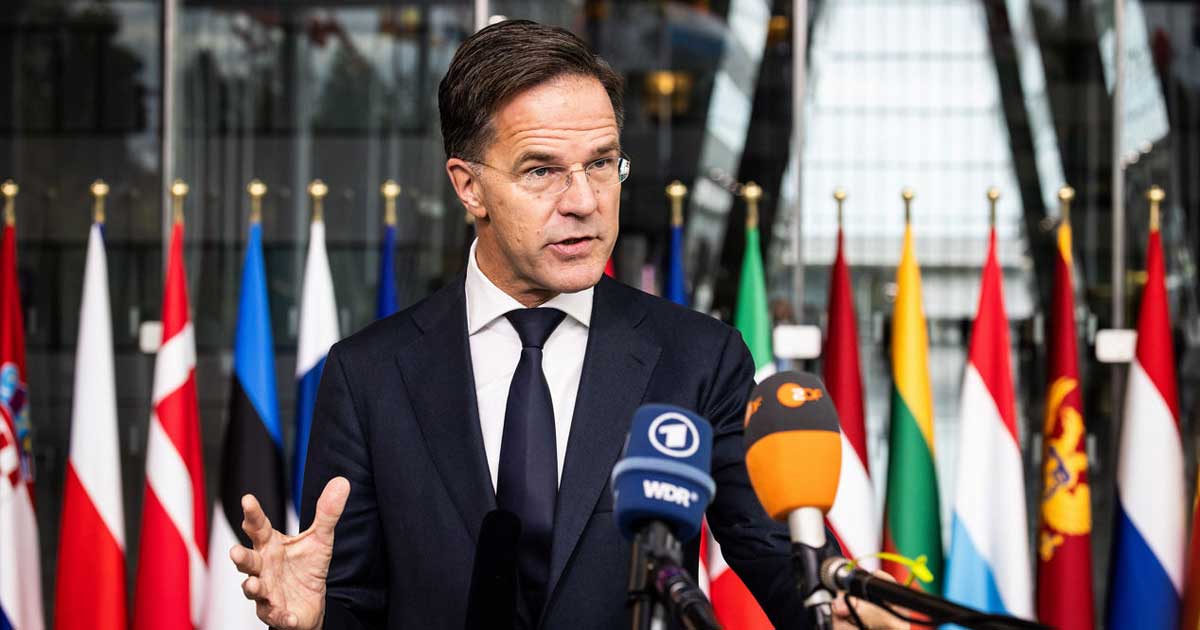 Mark Rutte, secretarul general NATO, în timpul interviului pentru emisiunea Face the Nation de pe CBS News despre conflictul din Iran și sprijinul european, martie 2026