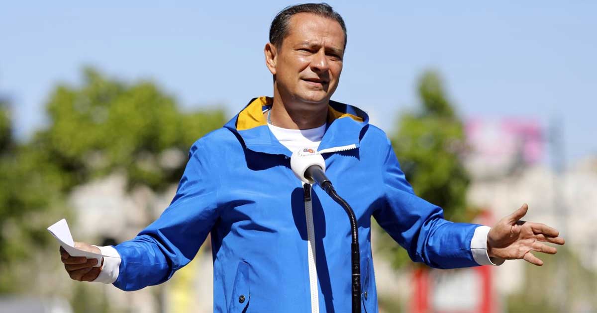 Daniel Băluță, primarul Sectorului 4 și lider PSD București, conferință de presă despre bugetul de stat 2026 și premierul Ilie Bolojan, martie 2026