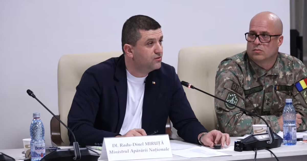 Ministrul Apărării Radu Miruță la dezbaterile comisiilor parlamentare de buget-finanțe, Palatul Parlamentului, București, martie 2026
