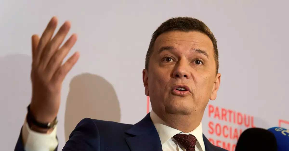 Sorin Grindeanu, președintele PSD, declarații despre OUG privind criza prețurilor la carburanți, București, 26 martie 2026