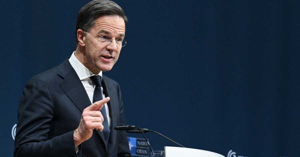 Secretarul general NATO Mark Rutte la sediul Alianței din Bruxelles, declarații despre interceptarea rachetei iraniene spre Turcia, martie 2026