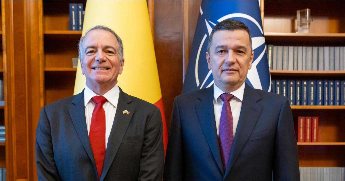 Sorin Grindeanu, președintele Camerei Deputaților, în întâlnire cu Darryl Nirenberg, ambasadorul SUA la București, discuții despre cooperarea strategică România-Statele Unite, martie 2026