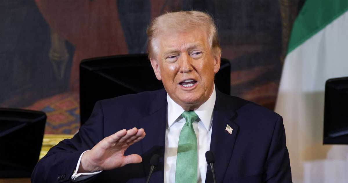 trump moment de sinceritate imi place sa fiu inconjurat de ratati 801105 Președintele american Donald Trump la tribuna summitului FII Priority din Miami Beach, 27 martie 2026, sesiune de întrebări și răspunsuri