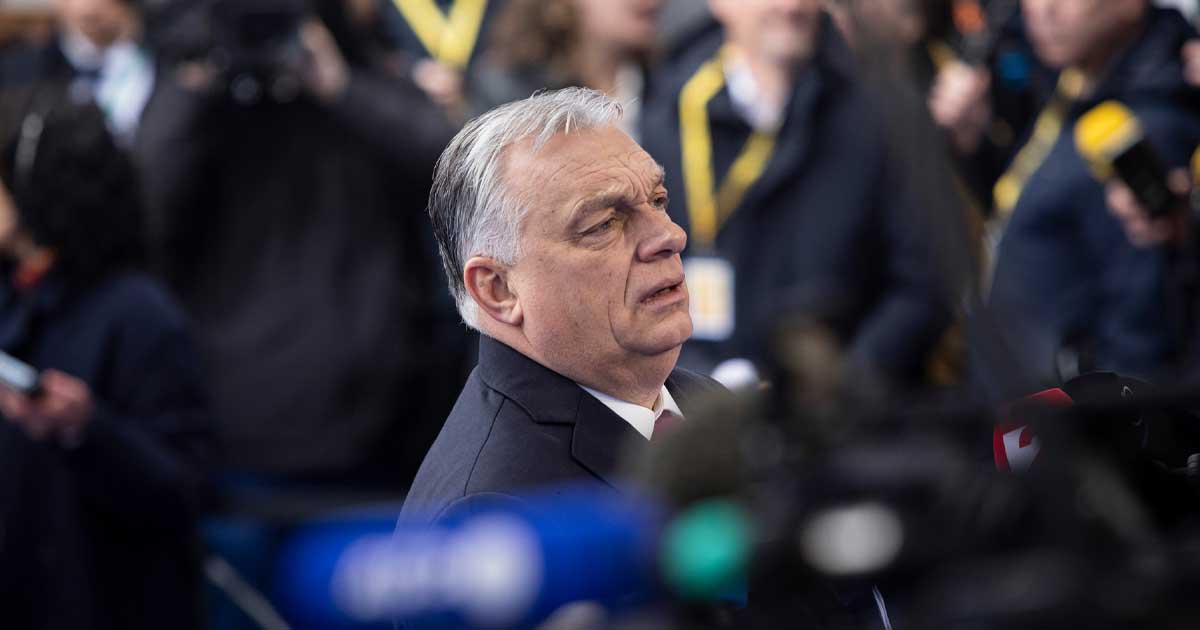 Viktor Orban, premierul Ungariei, la summitul liderilor europeni din februarie 2026, înainte de alegerile parlamentare din aprilie în care se confruntă cu Peter Magyar