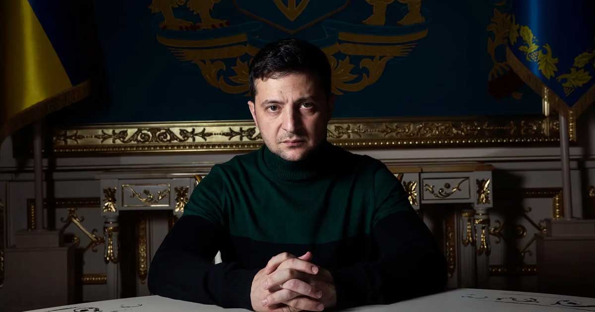Volodimir Zelenski, președintele Ucrainei, la conferință de presă despre distribuirea rachetelor Patriot și ajutorul militar occidental, Kiev, martie 2026