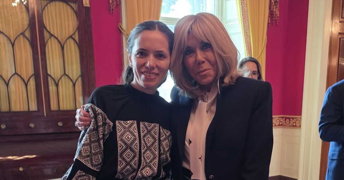Mirabela Grădinaru, partenera lui Nicușor Dan, la summitul Melaniei Trump de la Washington, 25 martie 2026, alături de Brigitte Macron