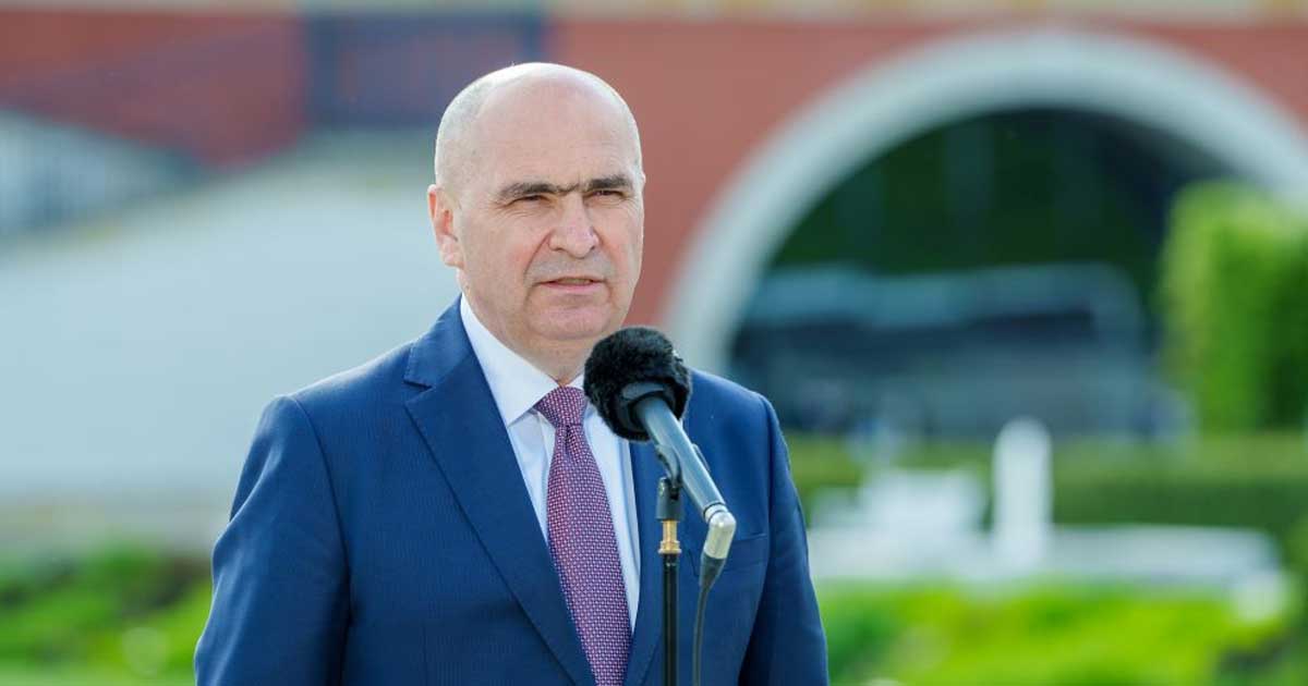 Premierul Ilie Bolojan la Palatul Victoria București conferință de presă criză politică moțiune de cenzură aprilie 2026