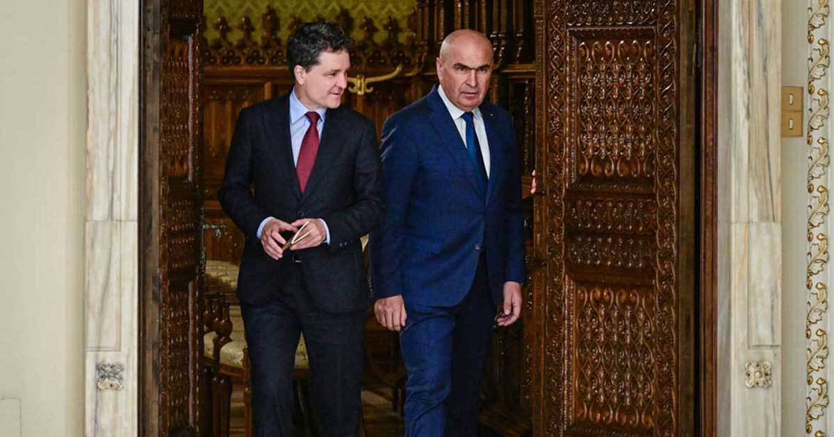 Nicușor Dan, declarații de presă la Summitul Inițiativei celor Trei Mări, Dubrovnik, Croația, după depunerea moțiunii PSD-AUR, aprilie 2026