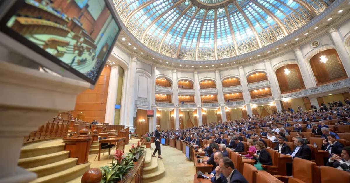 Plenul Senatului României în ședință de vot, dezbatere legea vânătorii și separația puterilor, mai 2026