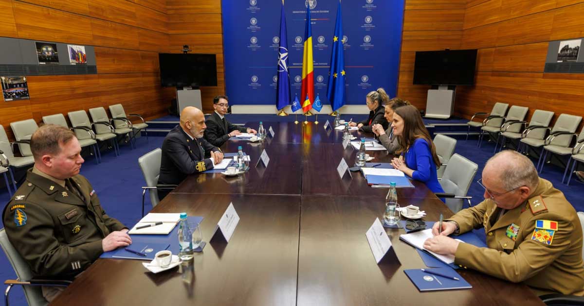 Amiralul Giuseppe Cavo Dragone, președintele Comitetului Militar NATO, vizită în România, declarații despre Rusia și securitate, mai 2026