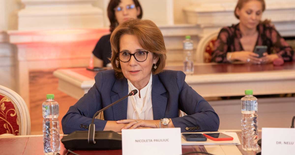 prim vicepresedintele nicoleta pauliuc vrea in continuare la guvernare la fel ca predoiu 260048 Nicoleta Pauliuc, prim-vicepreședinte PNL, declarație publică după căderea Guvernului Bolojan, mai 2026
