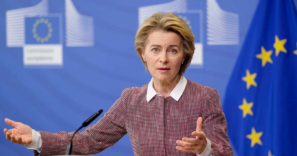 prima reactie a ue la atacul rusiei sefa ce 010521 Ursula von der Leyen la sediul Comisiei Europene, declarație după atacul cu dronă rusească la Galați, mai 2026