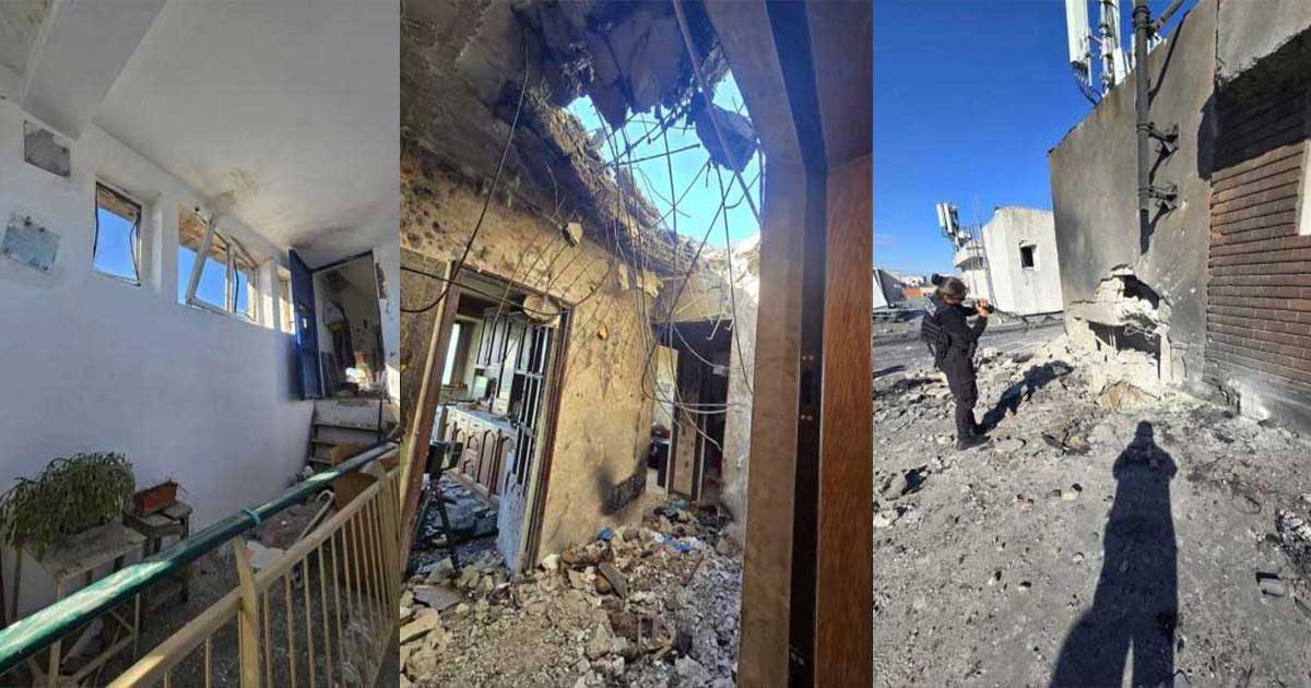 Apartament distrus de drona rusească la etajul 10, bloc Galați, gaură în tavan și urme de incendiu, mai 2026