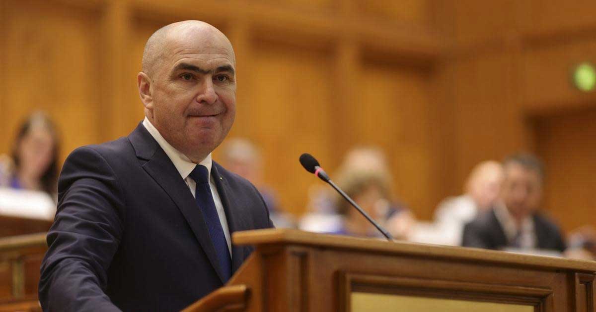 Plenul reunit al Parlamentului României în timpul votului moțiunii de cenzură împotriva Guvernului Bolojan, mai 2026