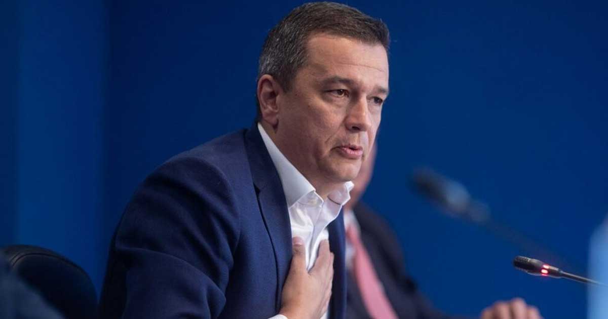 Sorin Grindeanu, liderul PSD, la conferința de presă din București în care anunță game over pentru Bolojan, mai 2026