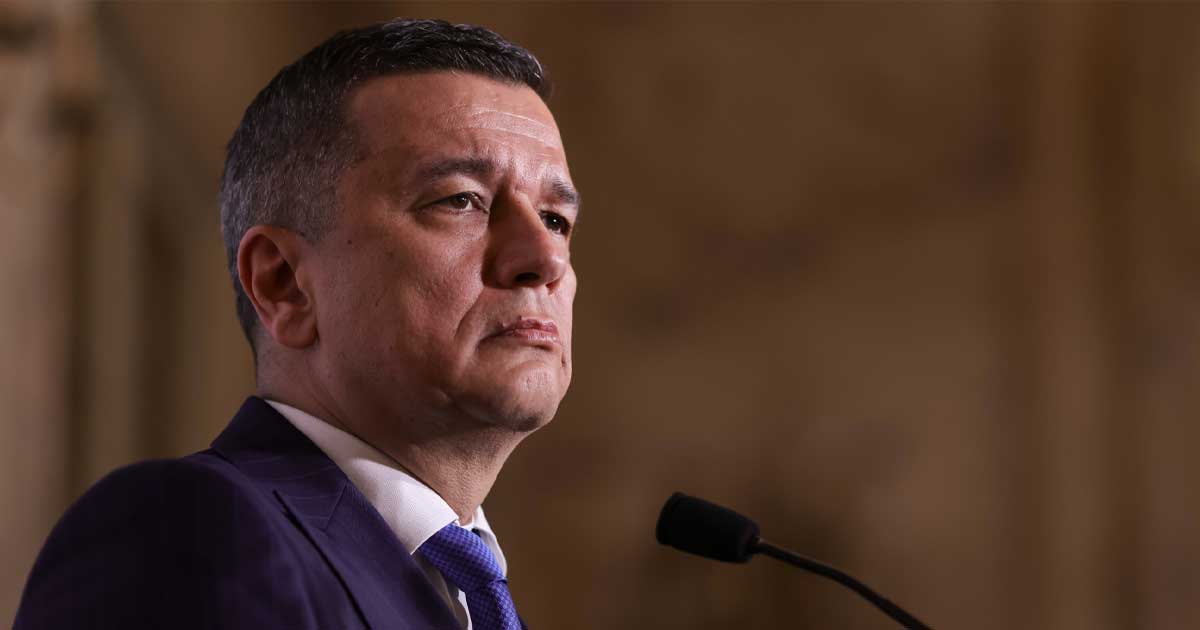 Sorin Grindeanu, președintele PSD, declarații în fața Parlamentului României după adoptarea moțiunii de cenzură împotriva Guvernului Bolojan, 5 mai 2026
