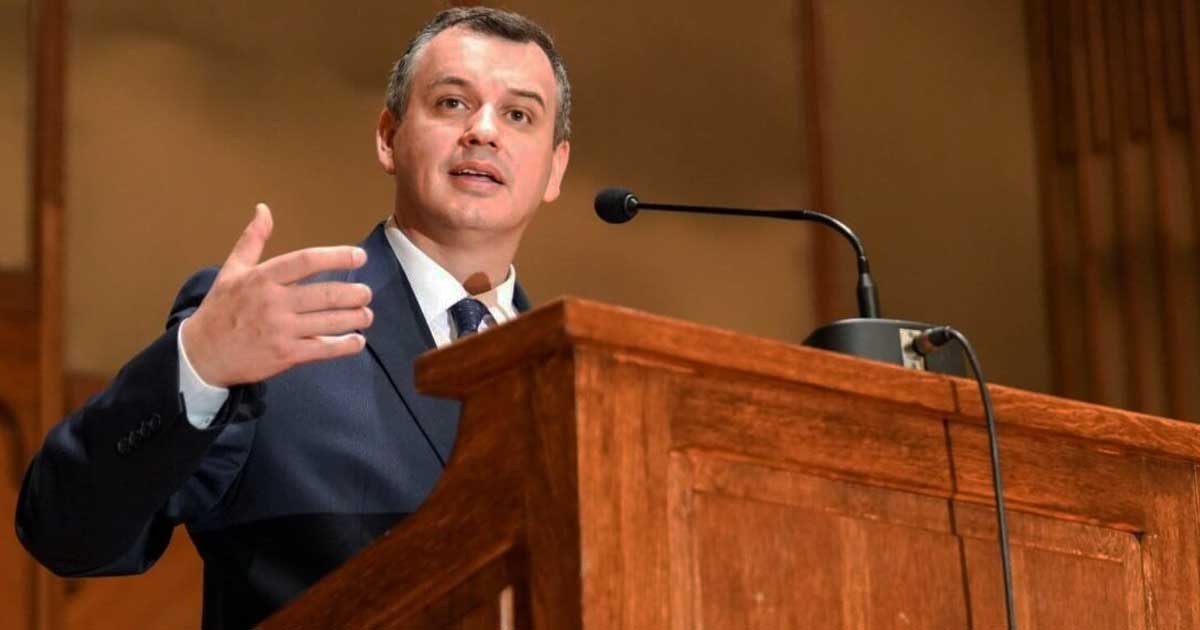 Eugen Tomac la declarații de presă după consultările cu USR, București, 8 iunie 2026