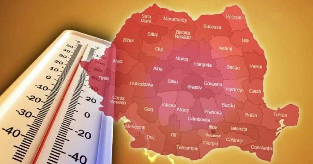 Harta Anm Cod Rosu Canicula Romania Iunie 2026 797768