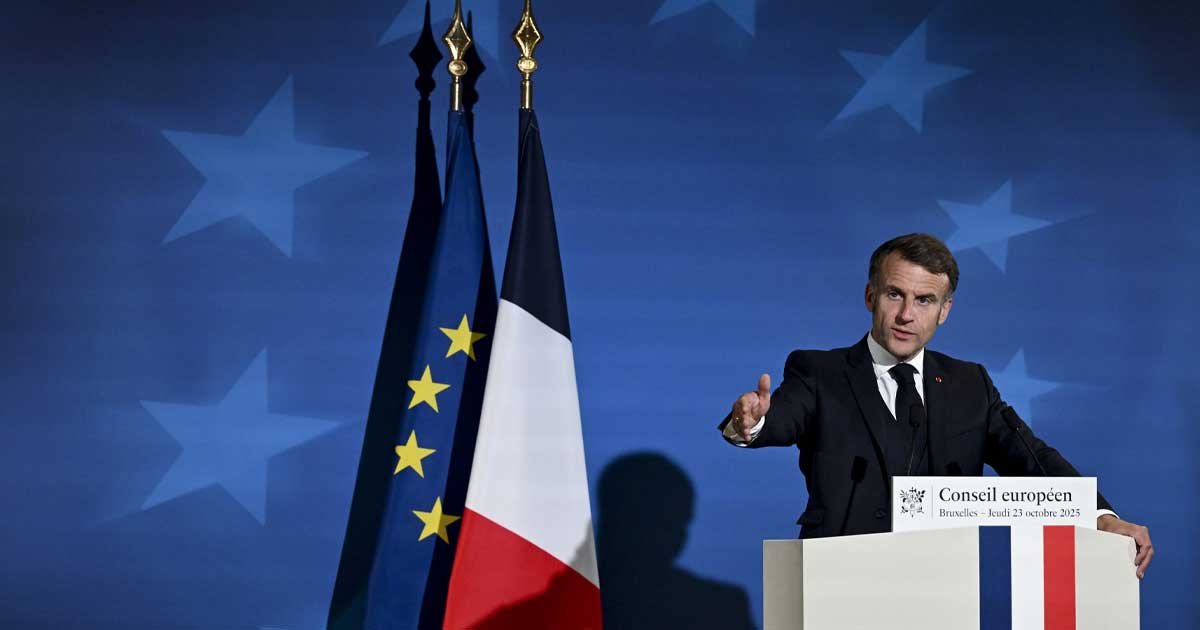 Emmanuel Macron la summitul european Bruxelles, negocieri buget UE taxe noi, iunie 2026