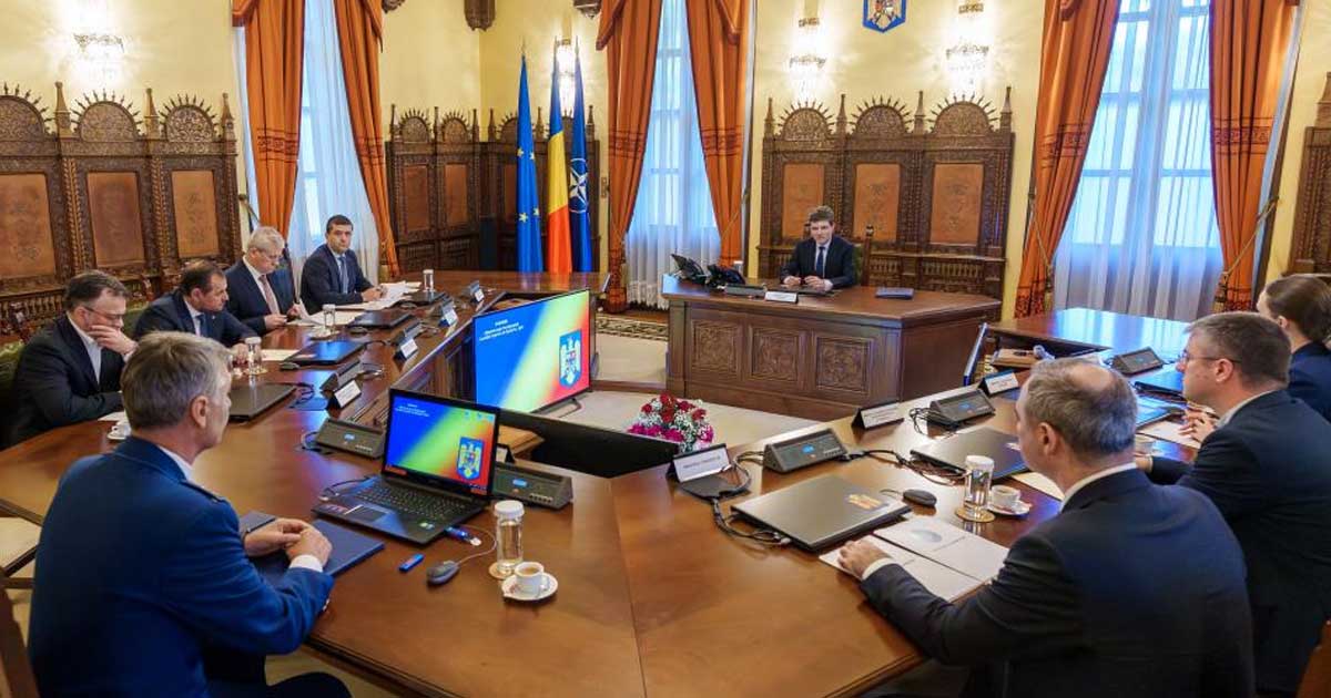 Președintele Nicușor Dan la ședința CSAT, discuții despre soluțiile de rezervă pentru ROMATSA, iunie 2026