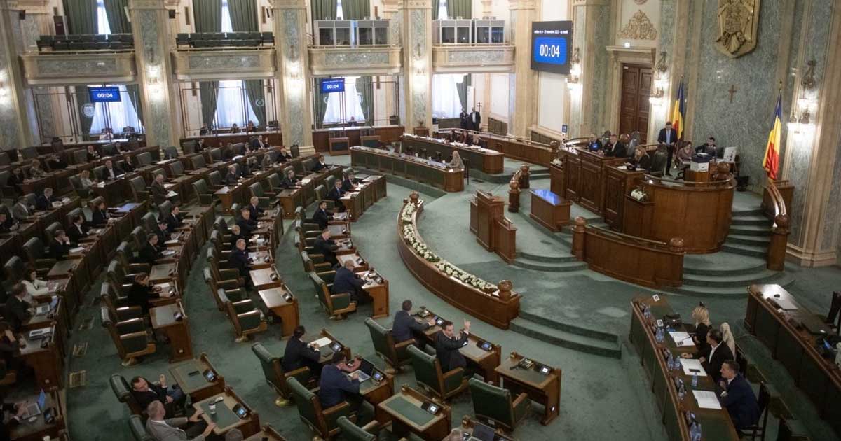Sala de plen a Senatului României ședință vot proiect lege alegeri primari iunie 2026