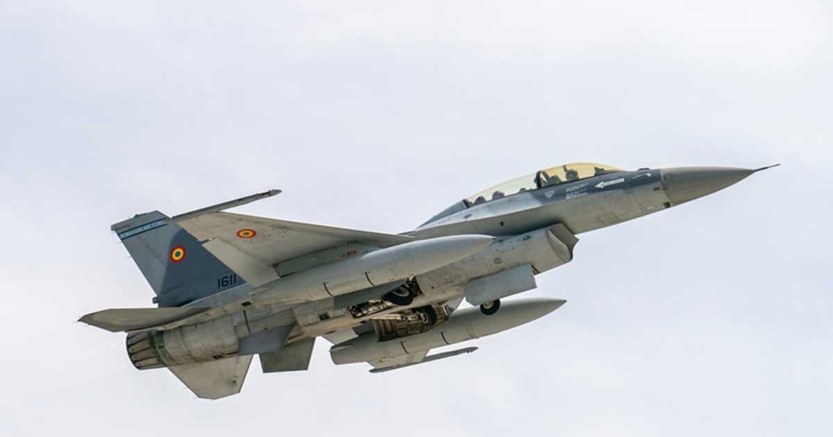 avion f16 second hand romania drona ruseasca 2026 519832 Avion F-16 second-hand al Forțelor Aeriene Române în zbor, doborâre dronă rusească, iulie 2026